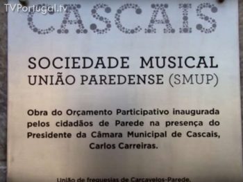 Inauguração das Obras de Requalificação, Sociedade Musical União Paredense, Zilda Costa Silva, Carlos Carreiras, Pedro Arando