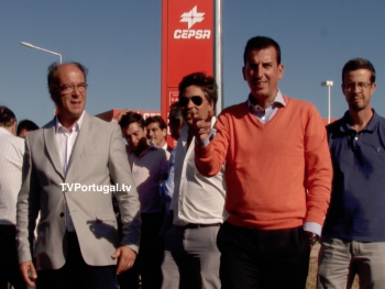 Carlos Carreiras e Outros Membros do Executivo Visitam Obras de Requalificação, Estrada da Quinta de Manique, Abóboda, Cascais, Televisão, Portugal
