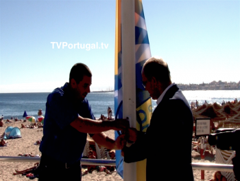 Hastear Oficial da Bandeira Qualidade de Ouro Atribuída Pela Quercus, João Branco, Carlos Carreiras, Televisão, Cascais, Portugal
