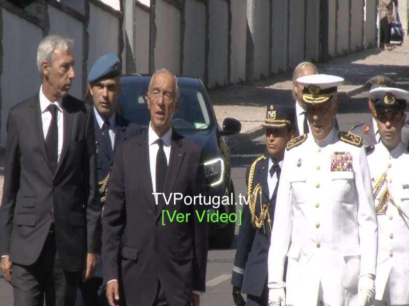 Funeral de Diogo Freitas do Amaral, Cemitério da Guia Cascais, Marcelo Rebelo de Sousa, Cascais tv, Televisão, Portugal, Reportagem