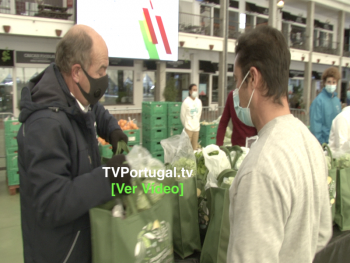 Entrega Simbólica de Cabazes de Produtos Frescos aos Trabalhadores da C.M. Cascais, Televisão, Portugal, Carlos Carreiras, Reportagem
